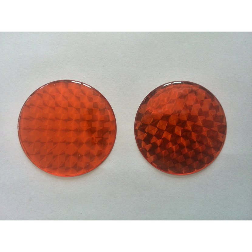 3D odrazka kulatá 5 cm oranžová, samolepící - 2ks