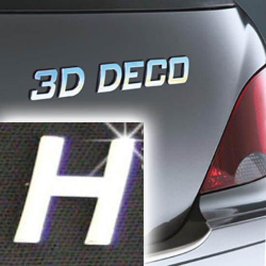 Písmeno samolepící chromové 3D-Deco - H