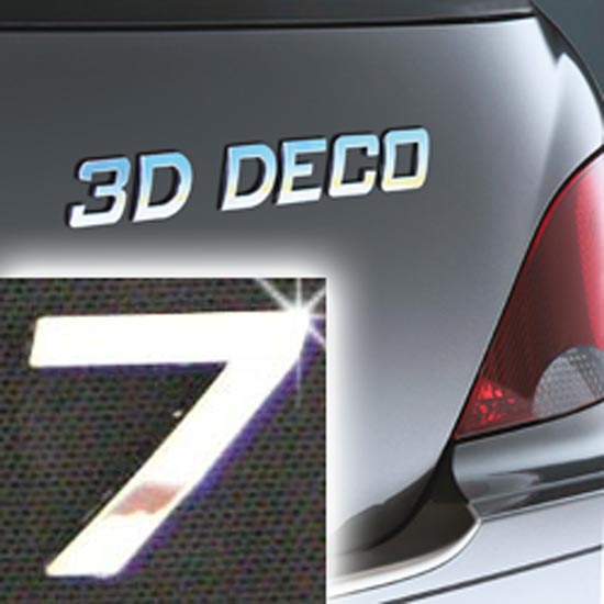 Písmeno samolepící chromové 3D-Deco - 7