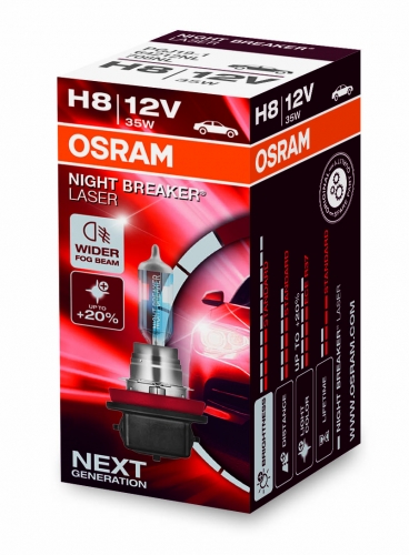 OSRAM Autožárovka H8 12V 35W PGJ19-1 NIGHT BREAKER LASER +150% 1ks