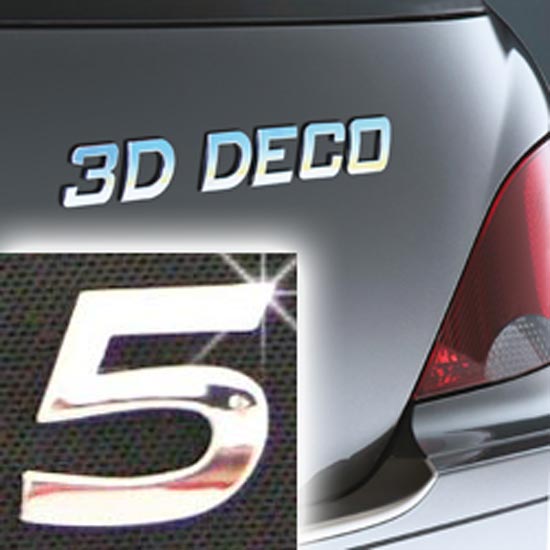 Písmeno samolepící chromové 3D-Deco - 5