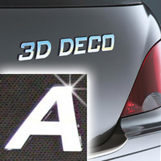Písmeno samolepící chromové 3D-Deco - A