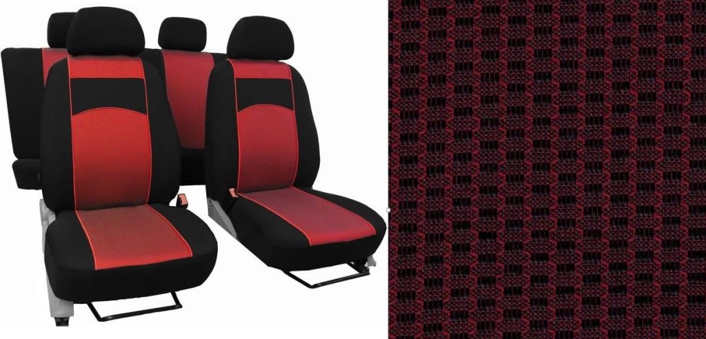 Automega Autopotahy FORD S-MAX II GENERACE, od r. 2015, 5 míst, VIP červené