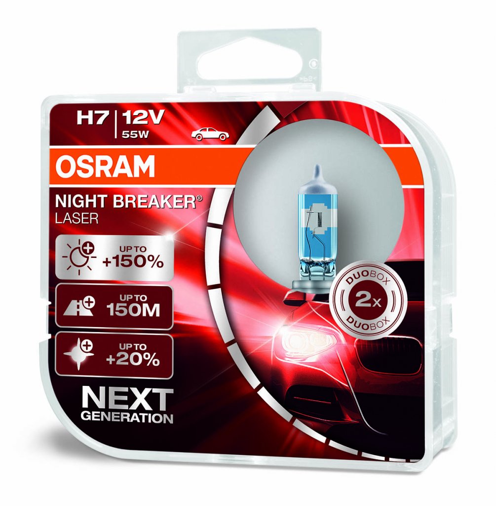 Autožárovky Osram H7 12V 55W NEXT GENERATION +150% 2ks