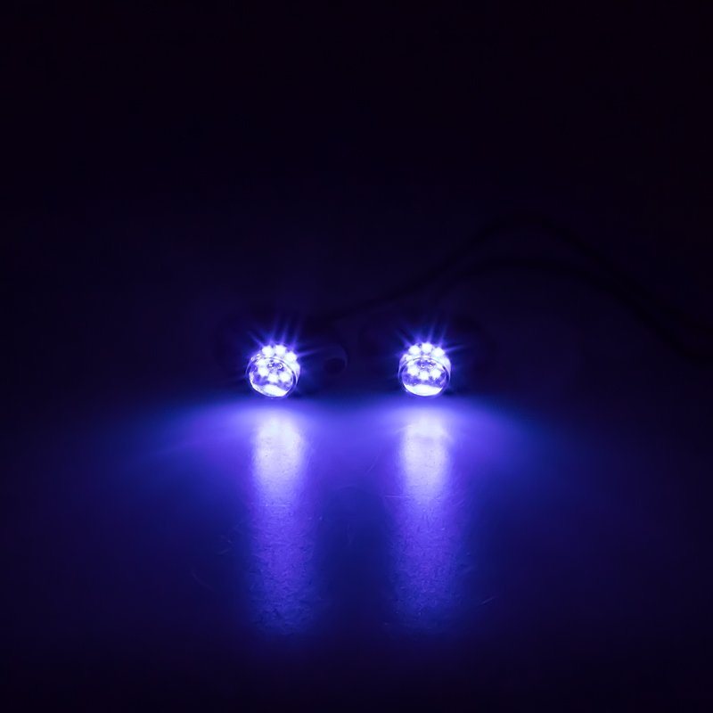 Stualarm LED stroboskop modrý 8x3W, 12-24V