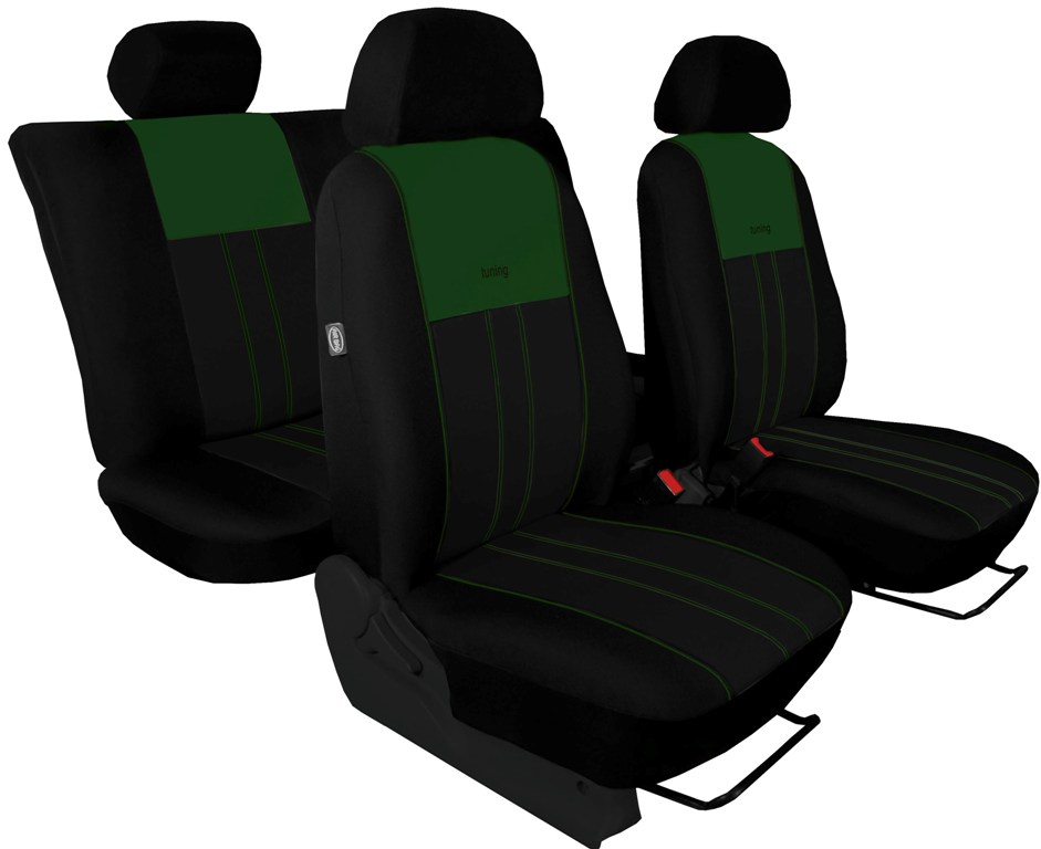 Automega Autopotahy Škoda Octavia I, Tuning Duo, dělené zadní sedadla, zelenočerné