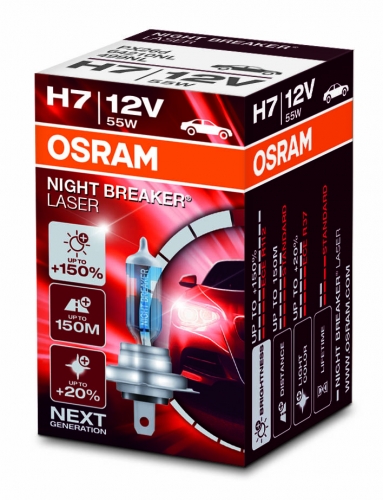 Autožárovka Osram H7 12V 55W NEXT GENERATION +150% 1ks