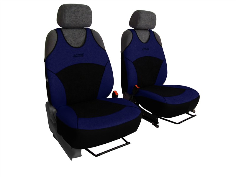 Automega Autopotahy Active Sport Alcantara, sada pro dvě sedadla, modré