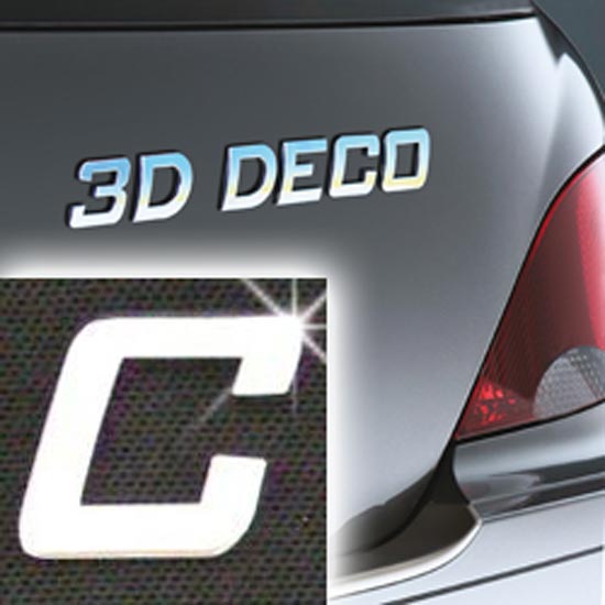 Písmeno samolepící chromové 3D-Deco - C