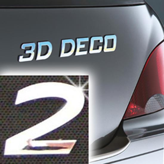 Písmeno samolepící chromové 3D-Deco - 2