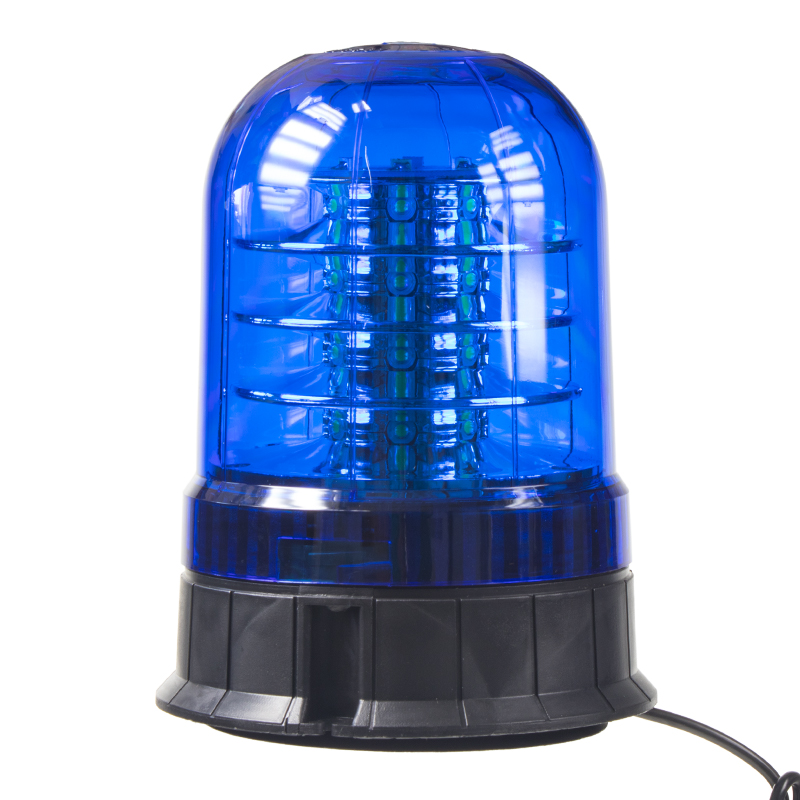 Stualarm LED maják, 12-24V, 24x3W modrý, magnet, ECE R10 (wl93blue)