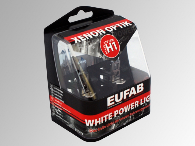 Autožárovky EUFAB H1, White Power Light - 2ks