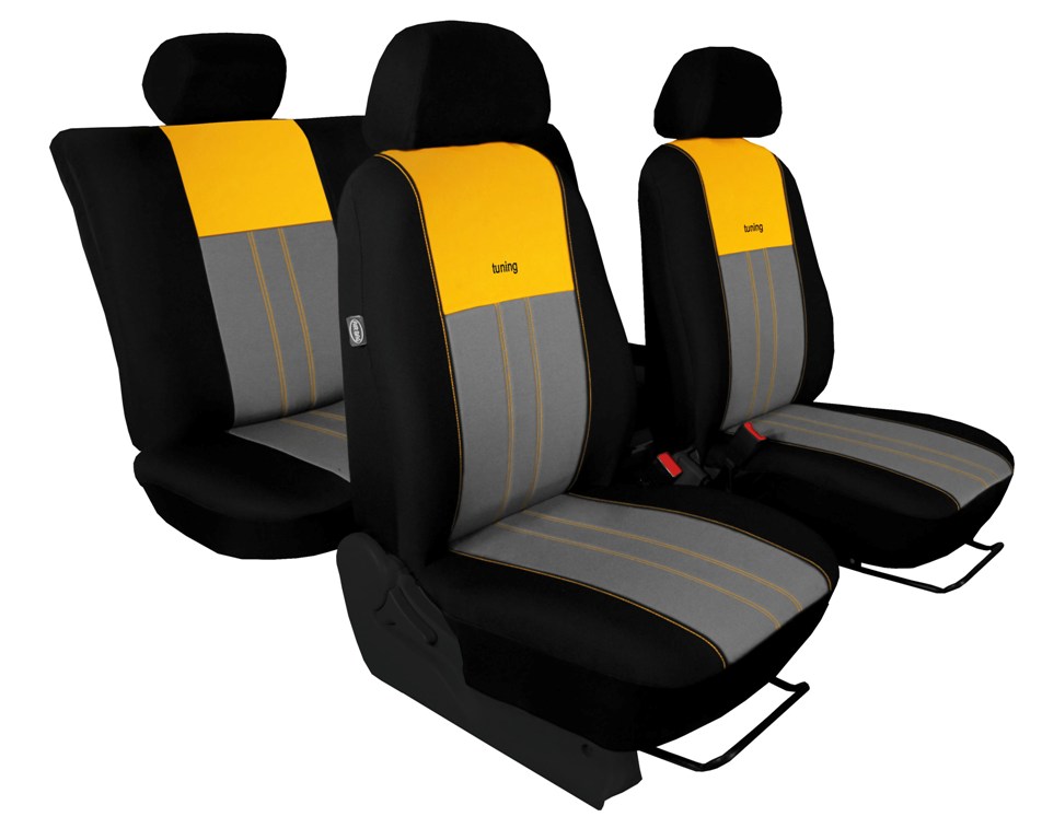 Automega Autopotahy Škoda Octavia I, Tuning Duo, dělené zadní sedadla, žlutošedé