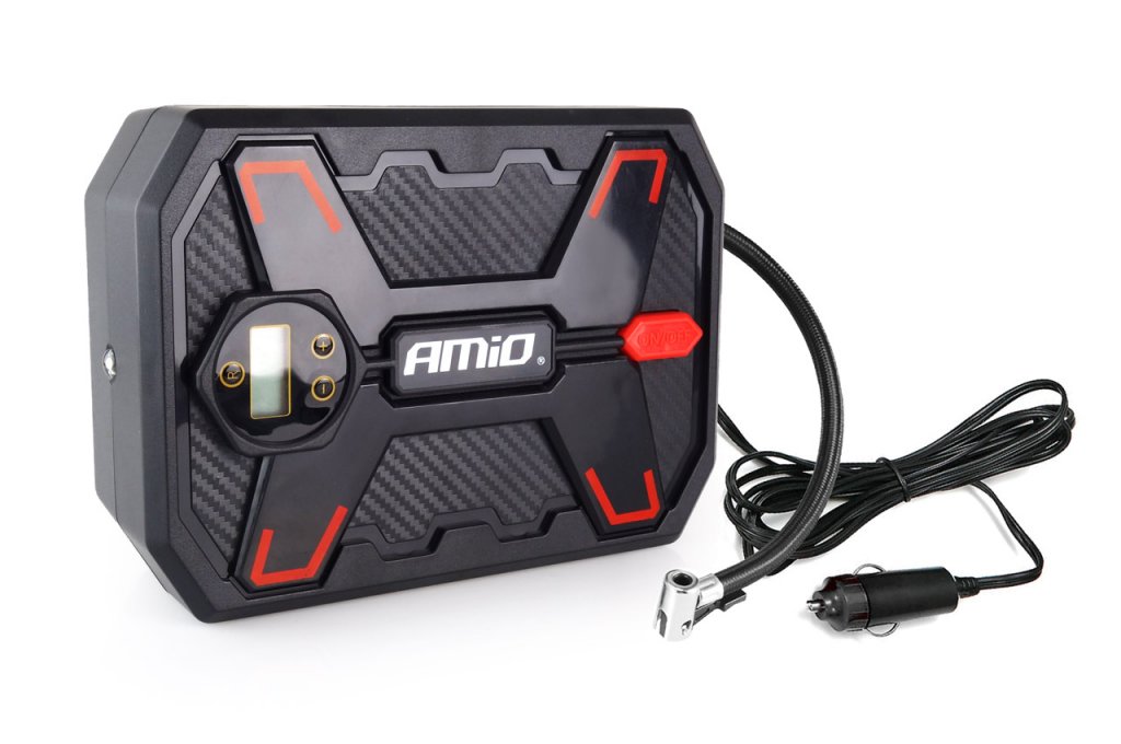 AMIO Vzduchový digitální kompresor do auta 12V s LED 10 BAR