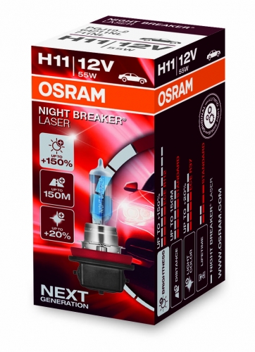 OSRAM Autožárovka H11 12V 55W PGJ19-2 NIGHT BREAKER LASER +150% 1ks