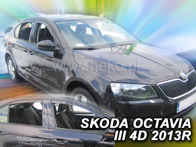 HEKO Ofuky oken - Škoda Octavia III. 5D r.v. 2013 (+zadní) htb