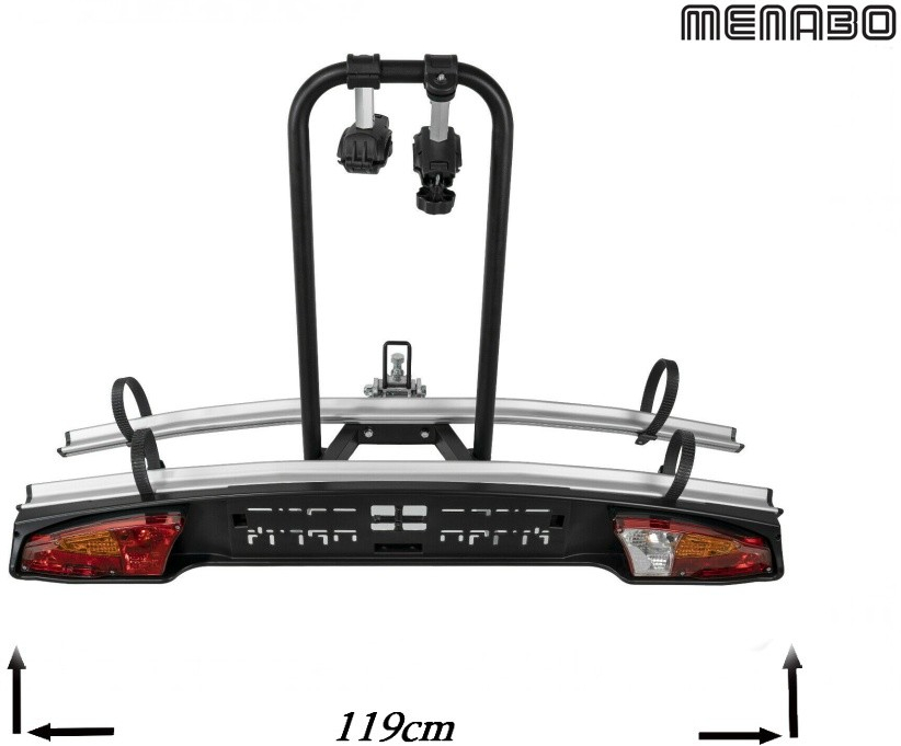 Nosič 2 jízdních kol na tažné zařízení Menabo Merak Tilting (type K) sklopný