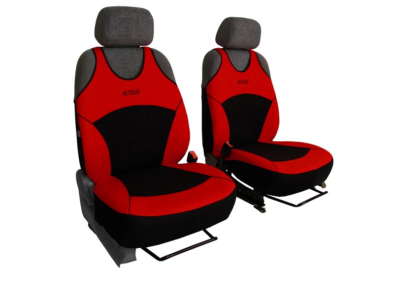 Automega Autopotahy Active Sport Alcantara, sada pro dvě sedadla, červené
