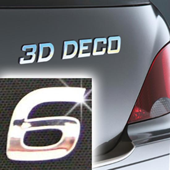 Písmeno samolepící chromové 3D-Deco - 6