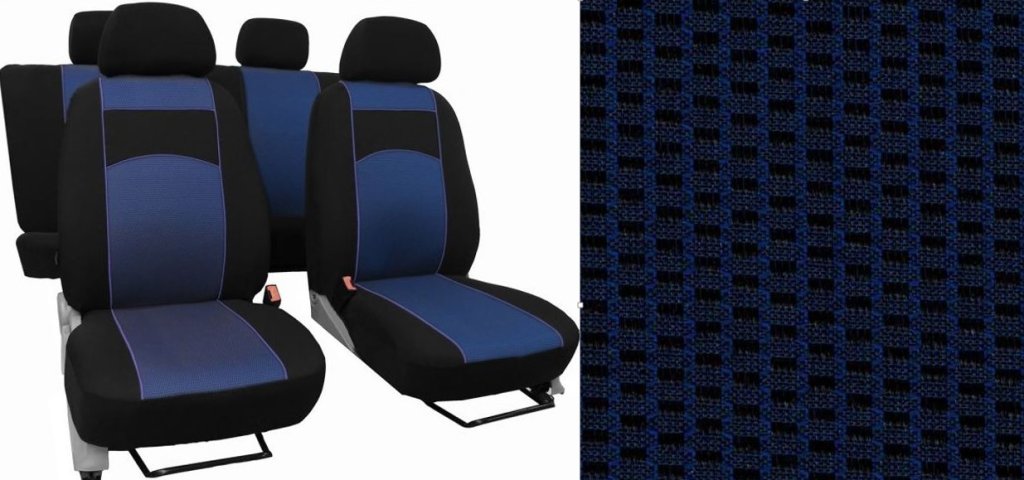 Automega Autopotahy FORD S-MAX II GENERACE, od r. 2015, 5 míst, VIP modré
