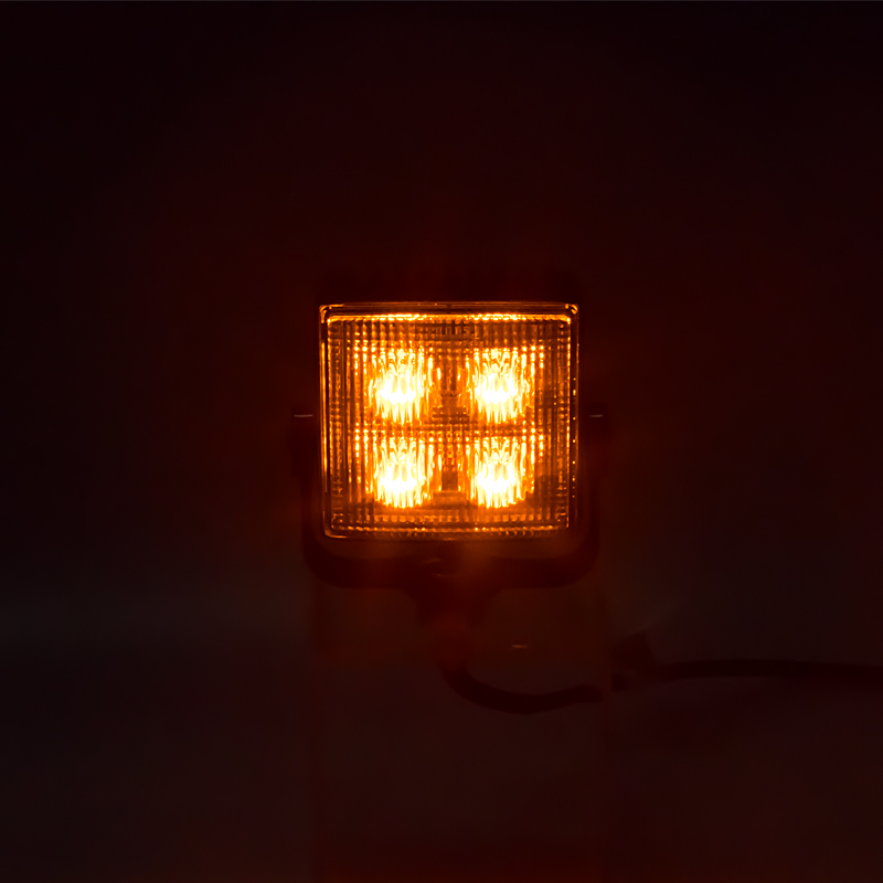 Výstražné LED světlo vnější, oranžové, 12-24V, ECE R65
