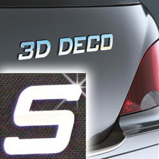 Písmeno samolepící chromové 3D-Deco - S