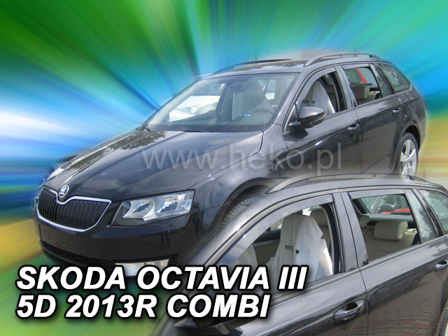 HEKO Ofuky oken - Škoda Octavia III. 5D r.v. 2013 (+zadní) combi