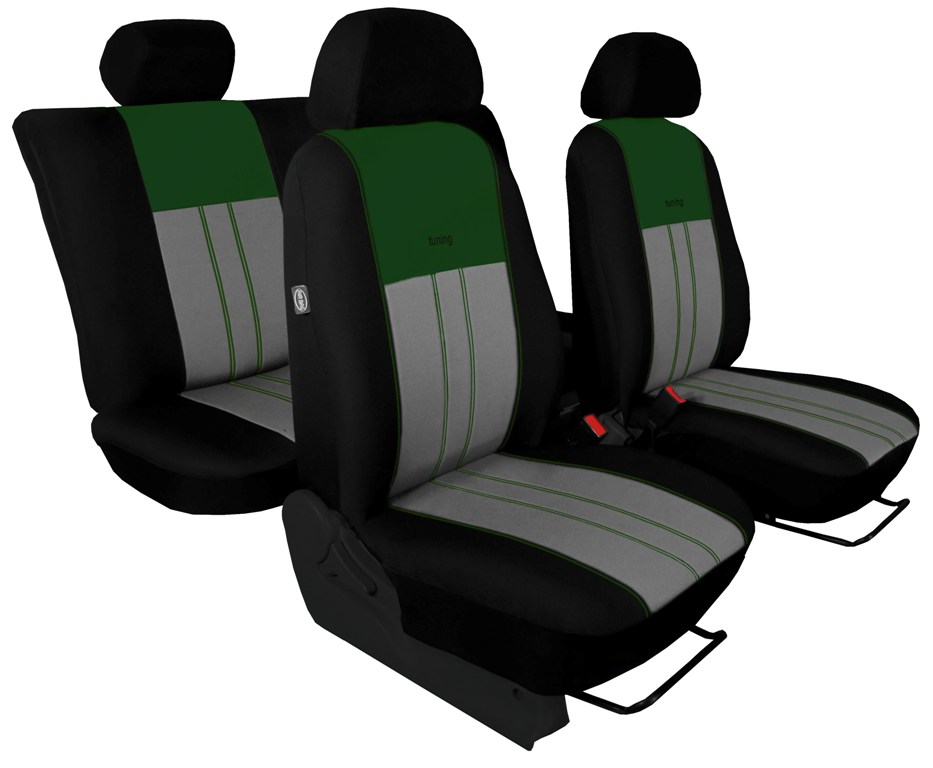 Automega Autopotahy Škoda Octavia I, Tuning Duo, dělené zadní sedadla, zelenošedé