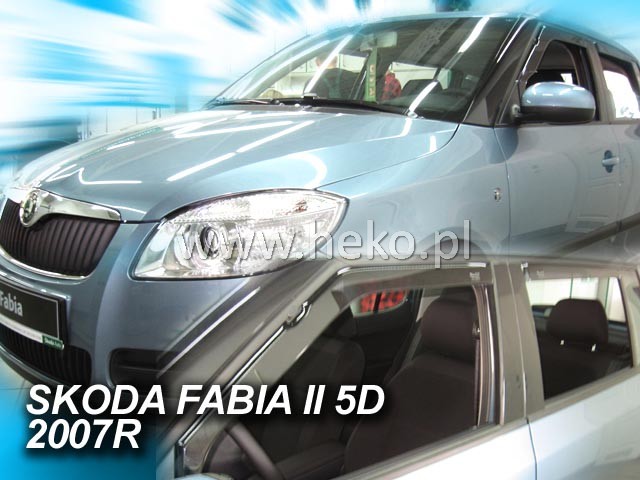 HEKO Ofuky oken - Škoda Fabia II 4D r.v. 2007-2014 (+zadní) htb