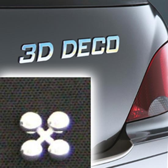 Písmeno samolepící chromové 3D-Deco - tečky 4ks
