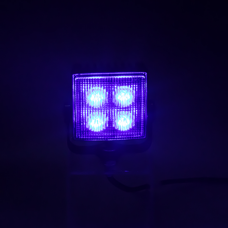 Výstražné LED světlo vnější, modré, 12-24V, ECE R65