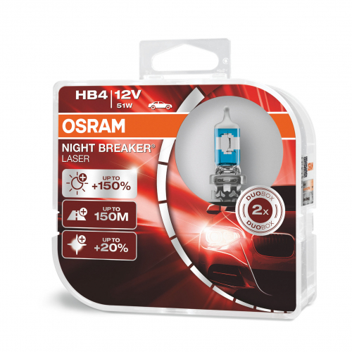 Autožárovky Osram HB4 12V 51W P22d Next Generation 2ks +150%