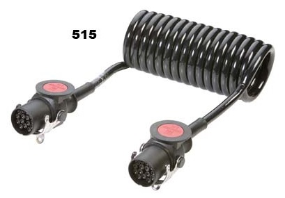 Kabel spirálový 24V 15P ADR s CAN dat.vedením 4,5m průměr spirály 70mm