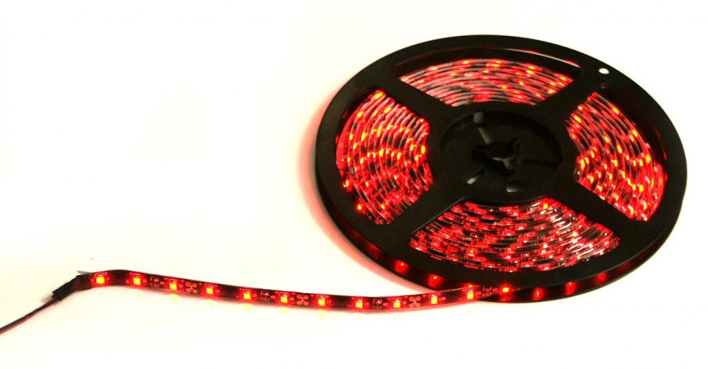 LED pásek samolepící 500cm 300xLED 1210 červený