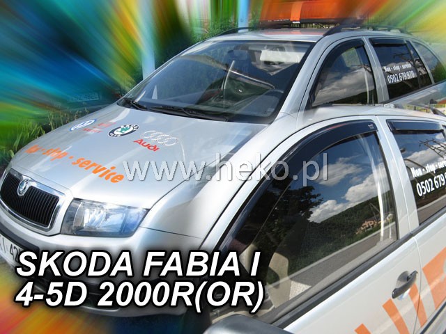 HEKO Ofuky oken - Škoda Fabie I 1999-2007 (+zadní)