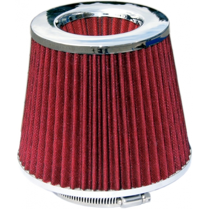 Sportovní vzduchový filtr červený 70 mm + redukce 60-65mm
