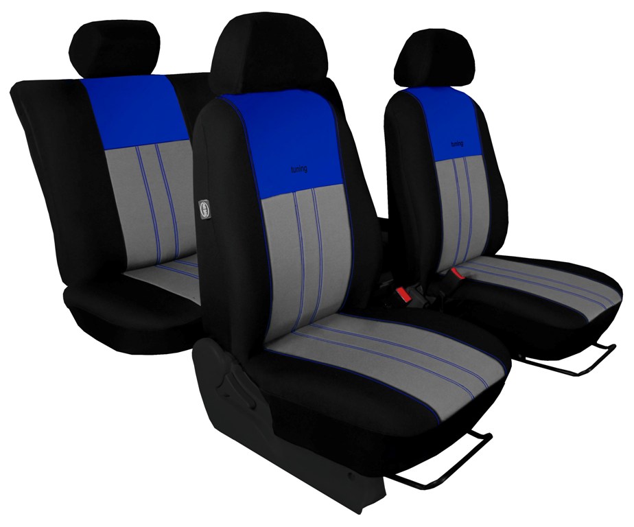 Automega Autopotahy Škoda Octavia I, Tuning Duo, dělené zadní sedadla, modrošedé
