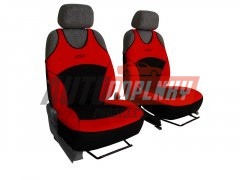 Autopotahy Active Sport Alcantara, sada pro dvě sedadla, červené