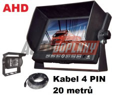Profi kamerový systém AHD 1080P 7" pro kamiony 12/24V - 20m kabel