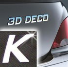 Písmeno samolepící chromové 3D-Deco - K