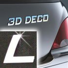 Písmeno samolepící chromové 3D-Deco - L